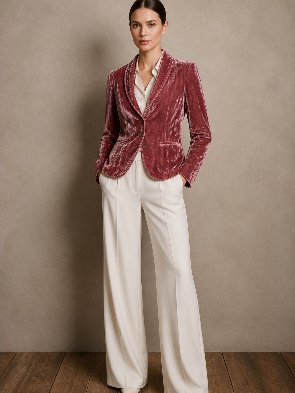 Holly Of Hanoi Vintage Silk Crush Velvet Blazer Jacket Button Old Money Women S